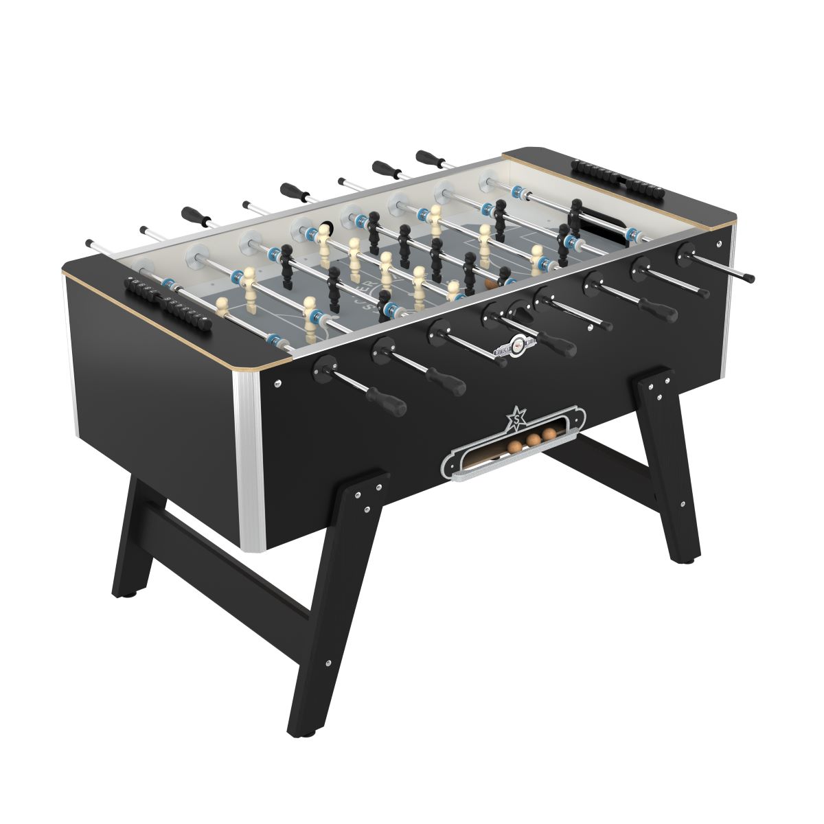 Tischkicker Deutscher Meister DELUXE Schwarz