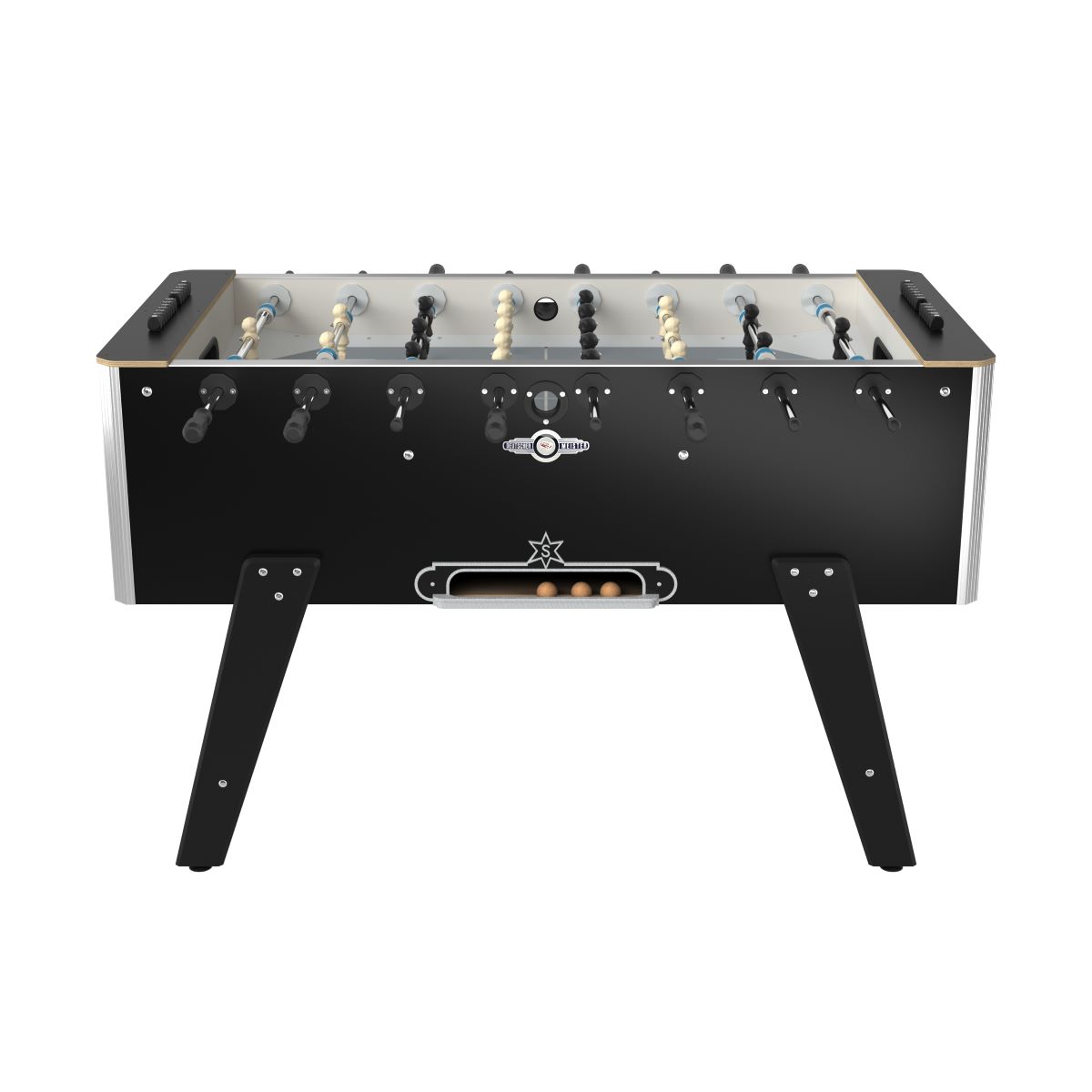 Tischkicker Deutscher Meister DELUXE Schwarz – Bild 5