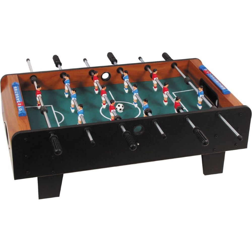 Tischkicker Mini Sport Schwarz-Holz