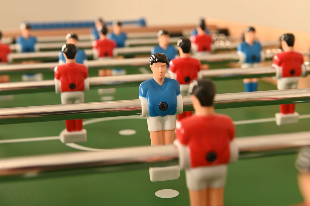 Kinder Tischkicker klappbar, Ahorn – Bild 2