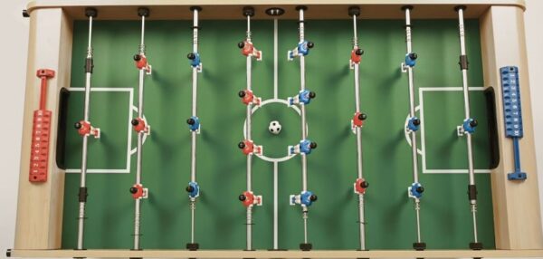 Kinder Tischkicker klappbar Ahorn-Optik – Bild 3
