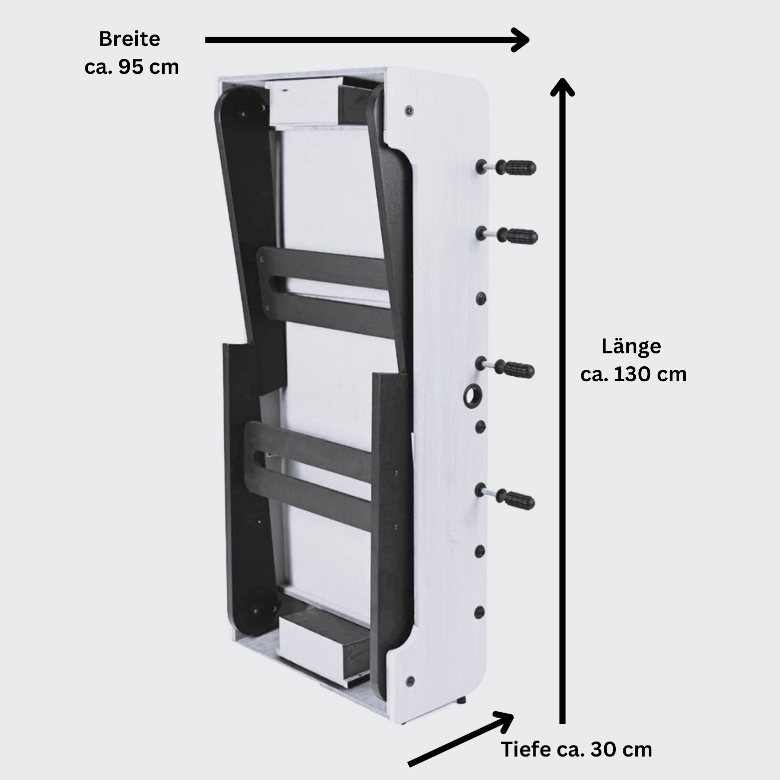 Kinder Tischkicker klappbar, Ahorn – Bild 8