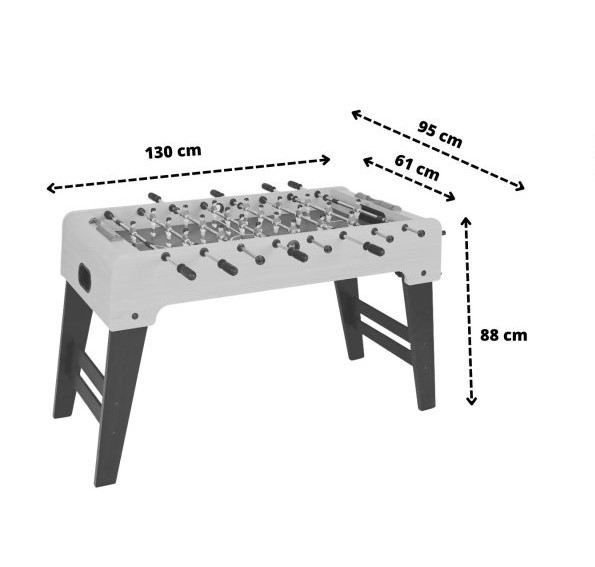 Kinder Tischkicker klappbar Ahorn-Optik – Bild 7